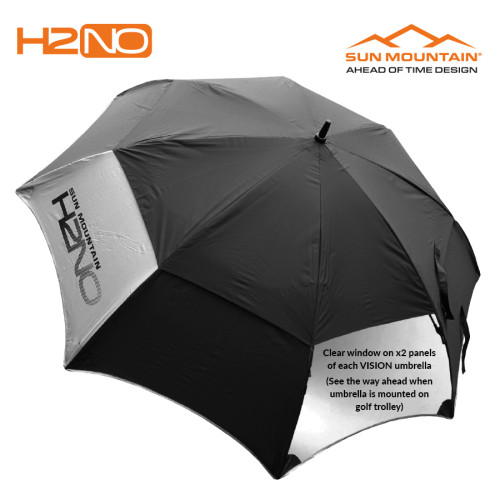 Sun Mountain H2NO Vision (Dual Clear Panel) 50SPF Umbrella
