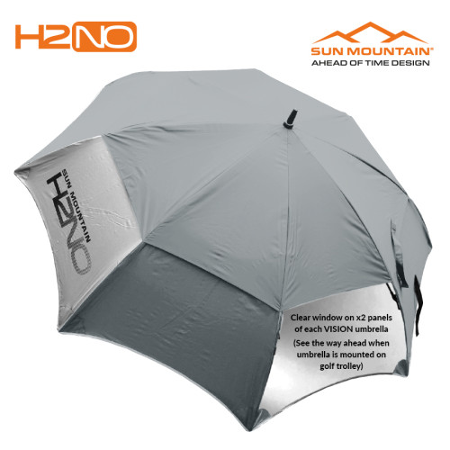 Sun Mountain H2NO Vision (Dual Clear Panel) 50SPF Umbrella