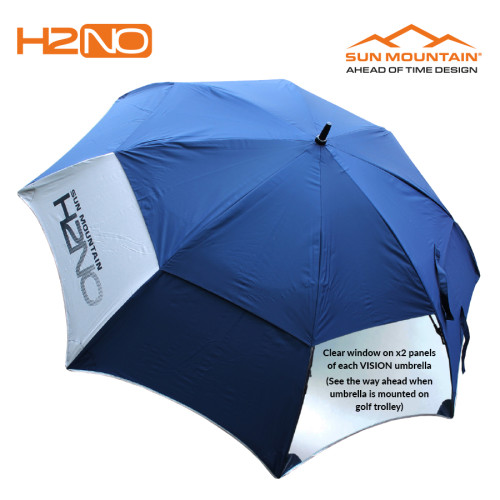 Sun Mountain H2NO Vision (Dual Clear Panel) 50SPF Umbrella