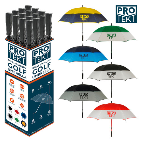 Pro Tekt Retail Box - 16 Golf Umbrellas