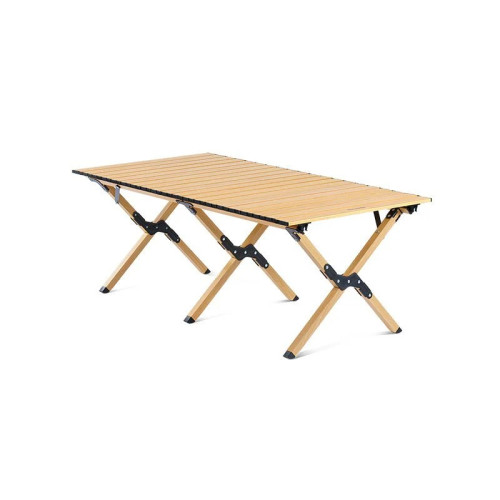 Naturehike - Folding Egg Roll Table - Large - Oak Wood 117x60x44cm