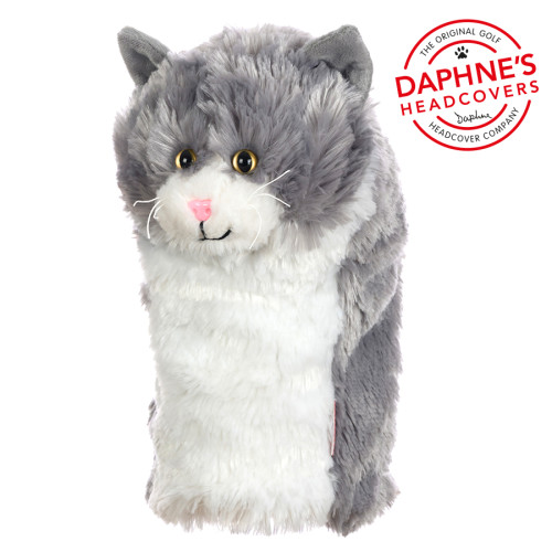 Daphne's Headcovers - Grey and White Cat
