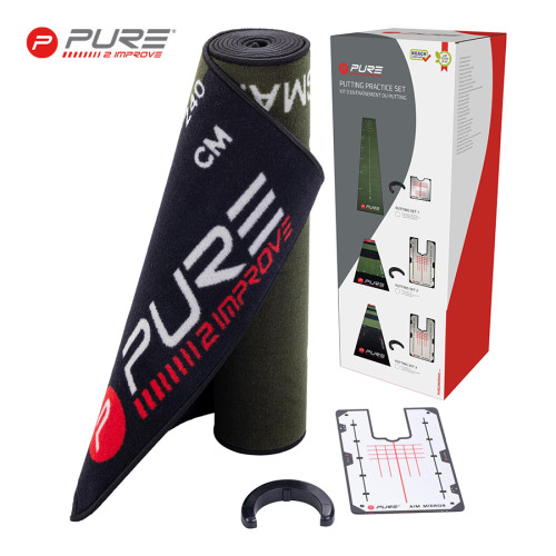 Pure2Improve Putting Mat (300 x 65cm) with Putting Cup & Putting Mirror