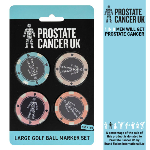 Large Golf Ball Marker Set - Supports Prostate Cancer UK