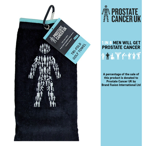 Tri-Fold Velour Golf Towel - Supports Prostate Cancer UK