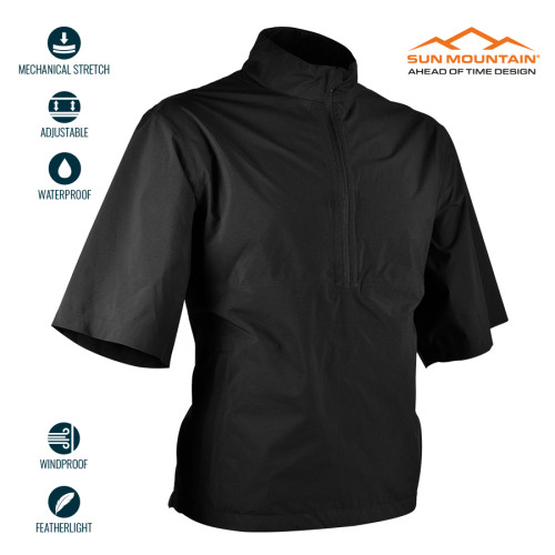 Sun Mountain Monsoon Short-Sleeve Pullover - Black