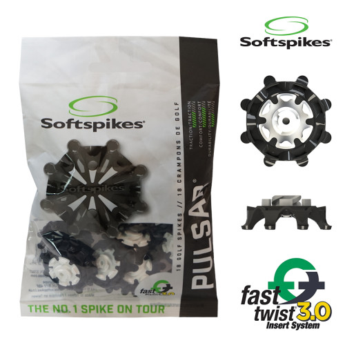 Softspikes Pulsar - Fast Twist 3.0 Black/White