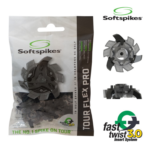 Softspikes Tour Flex Pro - Fast Twist 3.0 - Black/Charcoal