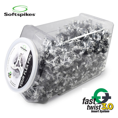 Softspikes Tour Flex Pro - Fast Twist 3.0 (Bulk Bowl) - Black/Charcoal