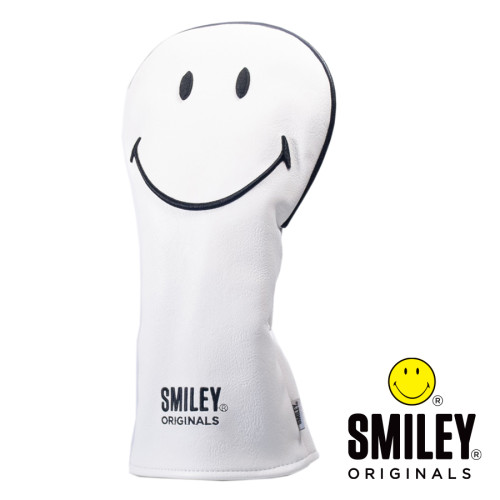 Smiley Original Classic Driver Headcover - Black/White Smiley Original Classic Driver Headcover - Black/White