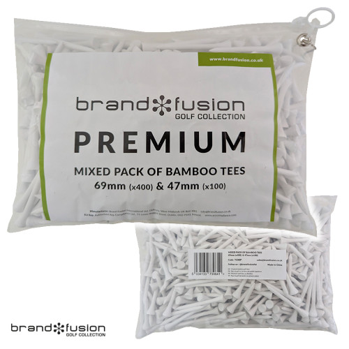 Mixed Bamboo Tees Supersized Bulk Pack (Mixed - 69mm & 47mm)