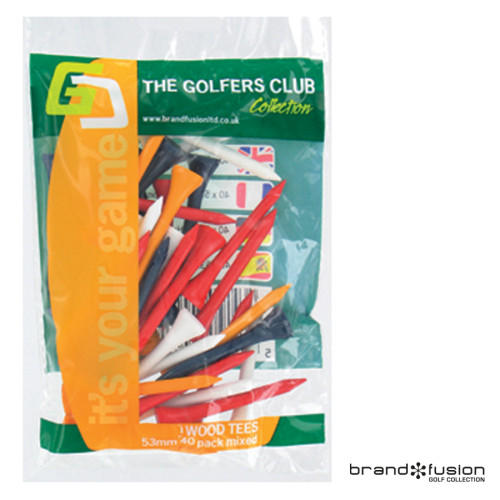 Wooden Tees 53mm - Mixed Colours