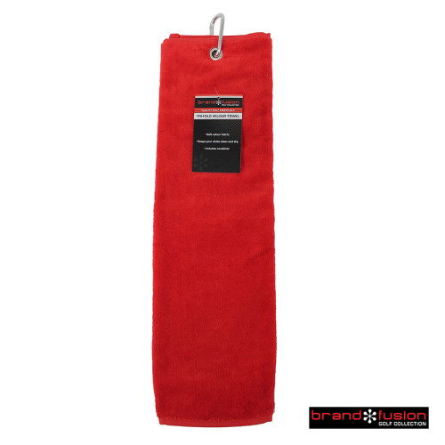 Tri-Fold Velour Golf Towel