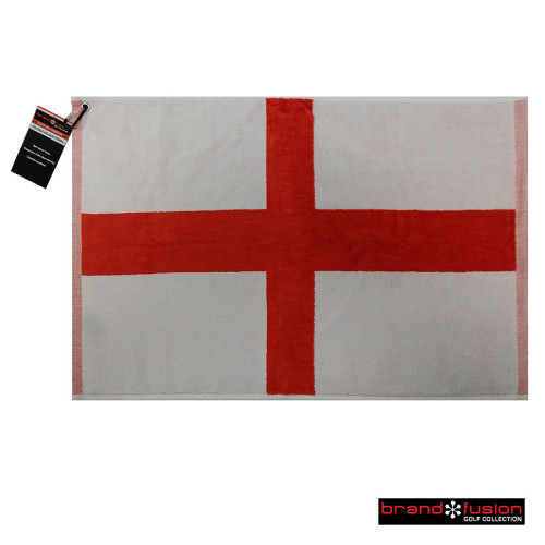 TWO3ENG golf towel with carabiner - England flag