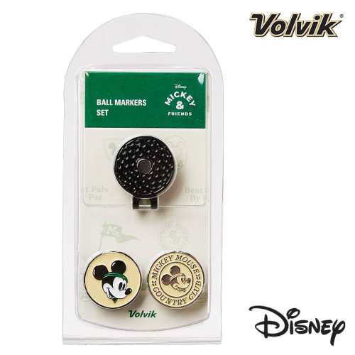 Volvik Disney Mickey Mouse Hat Clip & 2 Ball Marker Gift Set