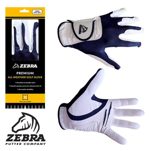 Zebra Golf Premium All-Weather Golf Glove