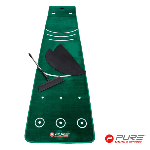 Pure2Improve Dual Grain Putting Mat (335 x 70cms) With Broom & Contour Pads