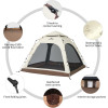 Naturehike - Ango Automatic 3 Person Tent with Canopy - Oak Brown