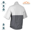 Sun Mountain Monsoon Short-Sleeve Pullover - White / Cadet