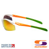 Sunwise Peak Golf Sunglasses - White/Orange